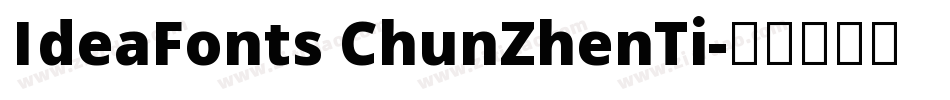 IdeaFonts ChunZhenTi字体转换